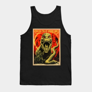 Vintage Reptilian Propaganda Poster T-Shirt Tank Top